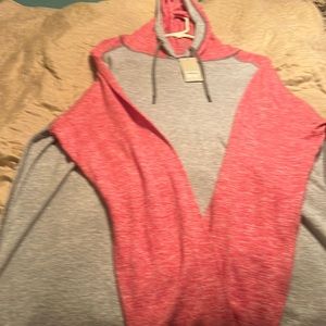 BKE XL pink and gray hoodie never worn